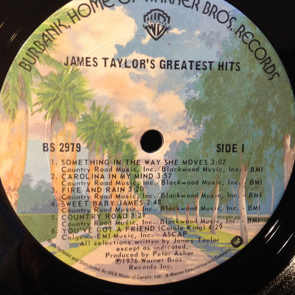 James Taylor - Greatest Hits -1976 Folk Rock ( Clearance vinyl )  NO COVER