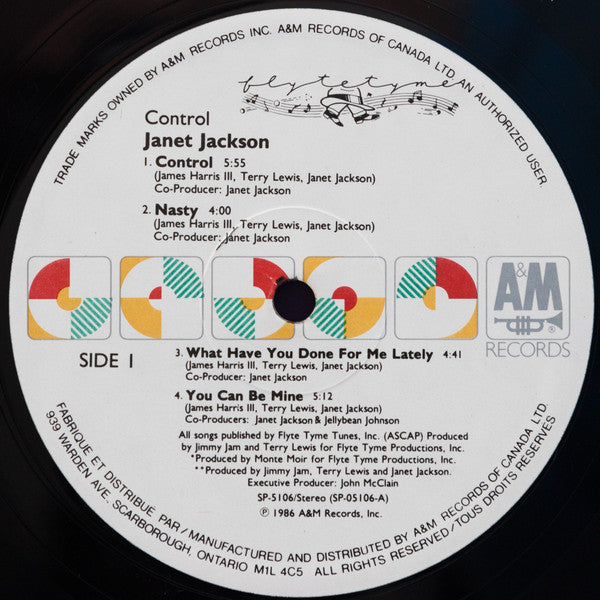 Janet Jackson ‎– Control - 1986 - Soul, Pop , Funk (Vinyl) near mint