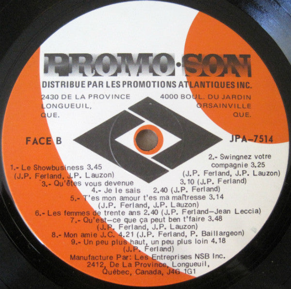 Jean-Pierre Ferland – L’Album Jean-Pierre Ferland – 1980s – Chanson / Pop / Québecois (vinyl)