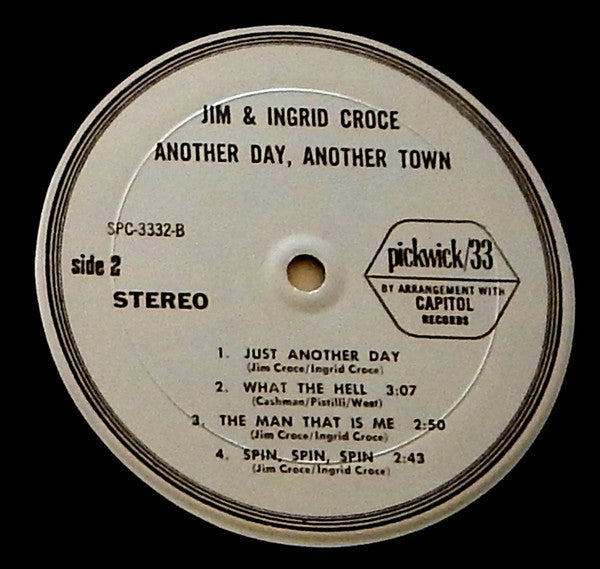 Jim & Ingrid Croce – Another Day, Another Town - 1974-Pop, Folk, World, & Country (Vinyl)