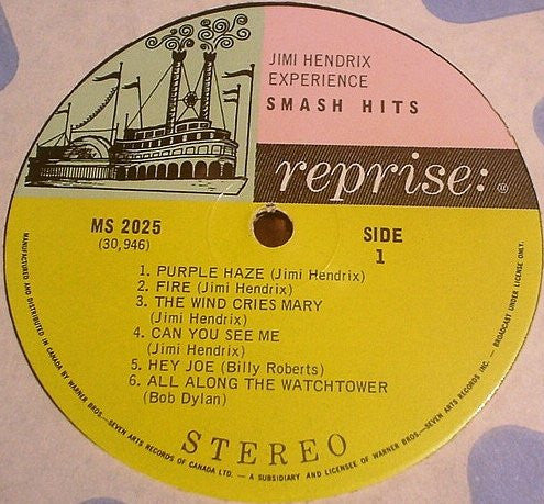 Jimi Hendrix Experience Smash Hits -  Rock, Psychedelic Rock, Classic Rock (Vinyl ) Amazing Shape !