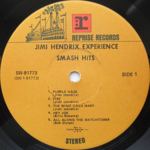 Jimi Hendrix Experience  Smash Hits - 1969-	Psychedelic Rock, Classic Rock - Club Edition, Reissue (Excellent Vinyl)