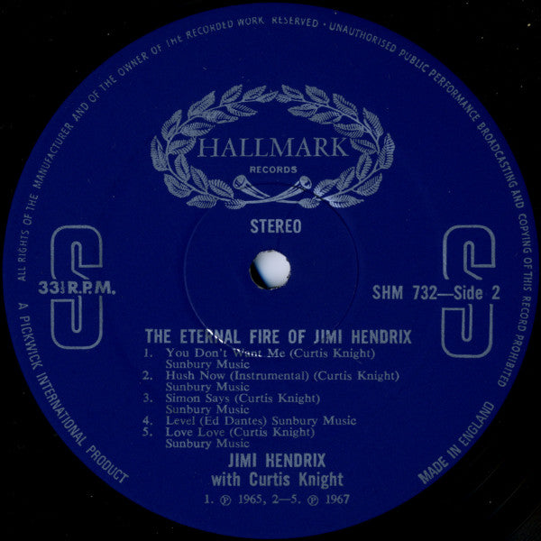 Jimi Hendrix With Curtis Knight – The Eternal Fire Of Jimi Hendrix - Rock Style: Blues Rock1971 (vinyl)
