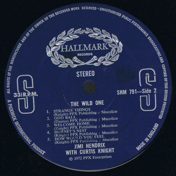 Jimi Hendrix With Curtis Knight – The Wild One... 1972 Genre: Rock, Blues Style: Psychedelic Rock, Rhythm & Blues (Uk Import Vinyl)