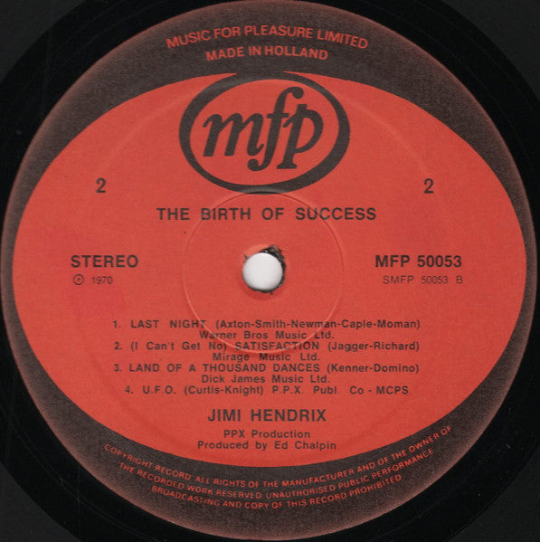 Jimi Hendrix – Birth Of Success 1973 Genre: Rock, Blues Style: Blues Rock, Psychedelic Rock (Vinyl)