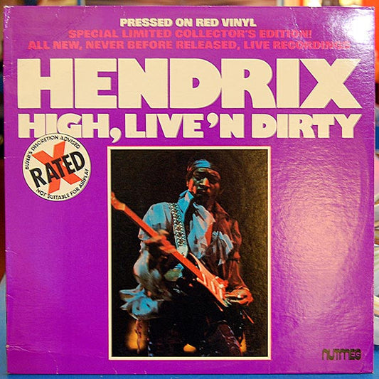 Jimi Hendrix – High, Live'n Dirty 1978 Genre: Rock Style: Blues Rock, Classic Rock ( Limited Edition, Unofficial Release, Red)