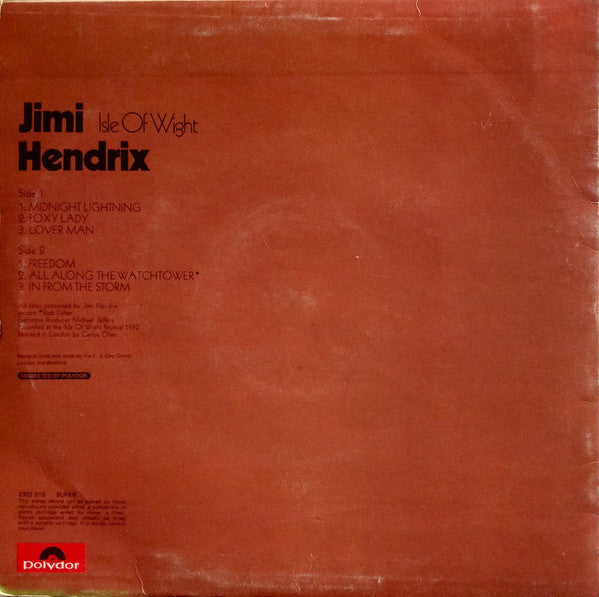 Jimi Hendrix – Isle Of Wight 1971 Genre: Rock Style: Psychedelic Rock ( UK Vinyl Import )