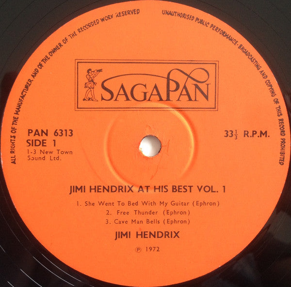 Jimi Hendrix – Jimi Hendrix At His Best (Volume 1) 1972 Genre: Rock Style: Psychedelic Rock (UK Import Vinyl ) Definite mark