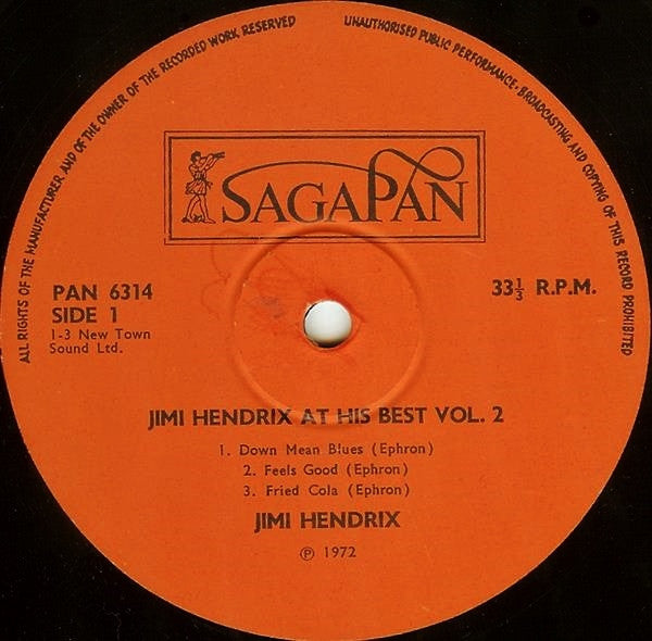 Jimi Hendrix – Jimi Hendrix At His Best (Volume 2) 1972- Blues Rock, Psychedelic Rock (UK Import Vinyl)