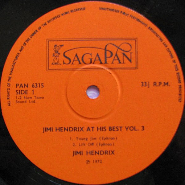 Jimi Hendrix – Jimi Hendrix At His Best (Volume 3) 1972-Rock Style: Psychedelic Rock, Experimental, Blues Rock (UK Import)
