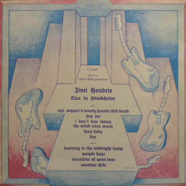 Jimi Hendrix – Live In Stockholm Psychedelic Rock-Unofficial Release, Stereo (Rare Vinyl) Near Mint