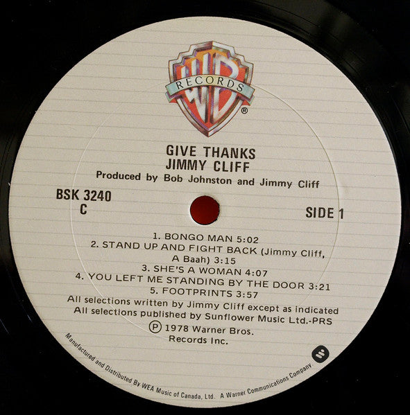 Jimmy Cliff – Give Thankx - 1978-Roots Reggae (vinyl)