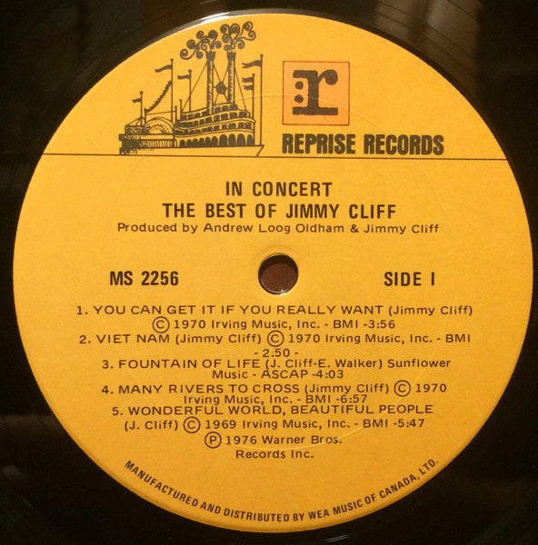 Jimmy Cliff – In Concert: The Best of Jimmy Cliff (Reggae / Roots Reggae / Live Compilation, Vinyl LP) MS‑2256 Heavy ring Wear