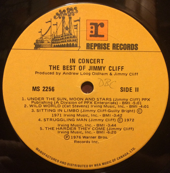 Jimmy Cliff – In Concert: The Best of Jimmy Cliff (Reggae / Roots Reggae / Live Compilation, Vinyl LP) MS‑2256 Heavy ring Wear