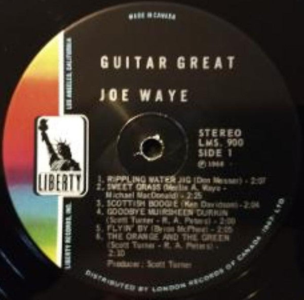 Joe Waye Guitar Great - Folk, World, & Country, Jazz, Maritime ,   (Rare  Vinyl) Near Mint