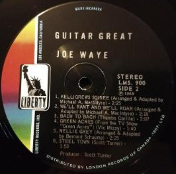 Joe Waye Guitar Great - Folk, World, & Country, Jazz, Maritime ,   (Rare  Vinyl) Near Mint