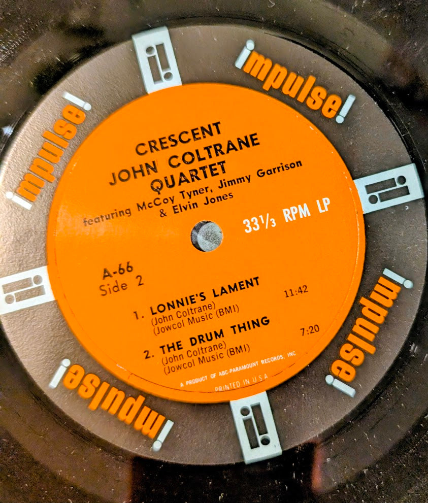 John Coltrane Quartet Crescent 1964 Jazz Style: Post Bop, Modal (Rare Vinyl) Name on inside cover