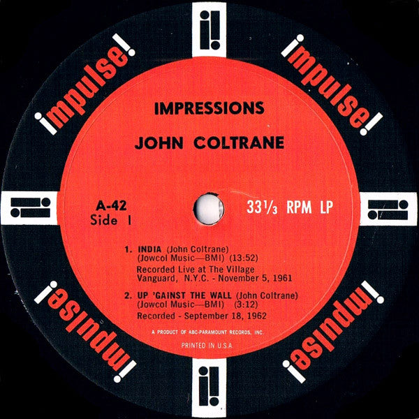John Coltrane – Impressions 1963-Free Jazz, Post Bop, Modal ( Very Rare Vinyl )
