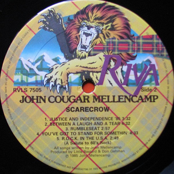 John Cougar Mellencamp - Scarecrow -1985 Southern Rock ( vinyl ) near Mint