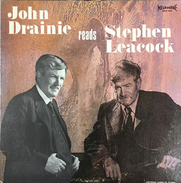 John Drainie – John Drainie Reads Stephen Leacock - 1970-Non-Music ,Spoken Word (Vinyl)