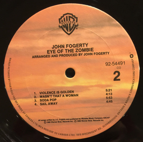 John Fogerty - Eye Of The Zombie Soft Rock Vinyl