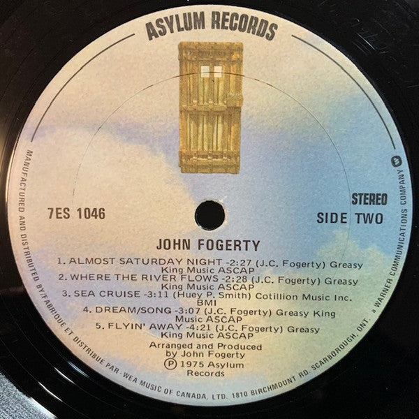 John Fogerty – John Fogerty - 1975 Rock (vinyl)