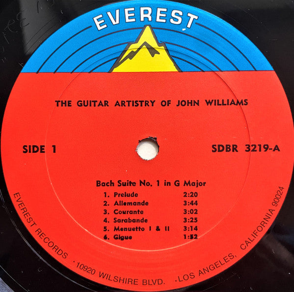 John Williams  Bach, Johann Sebastian Bach – The Guitar Artistry Of John Williams The Guitar Artistry Of John Williams: Bach Suites No. 1 In G Major · Suite No. 3 In C Major- 1968 Classical Style: Baroque (Mint Vinyl))