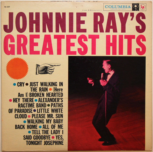 Johnnie Ray – Johnnie Ray's Greatest Hits - 1968-Pop Style: Pop Rock, Vocal (vinyl)