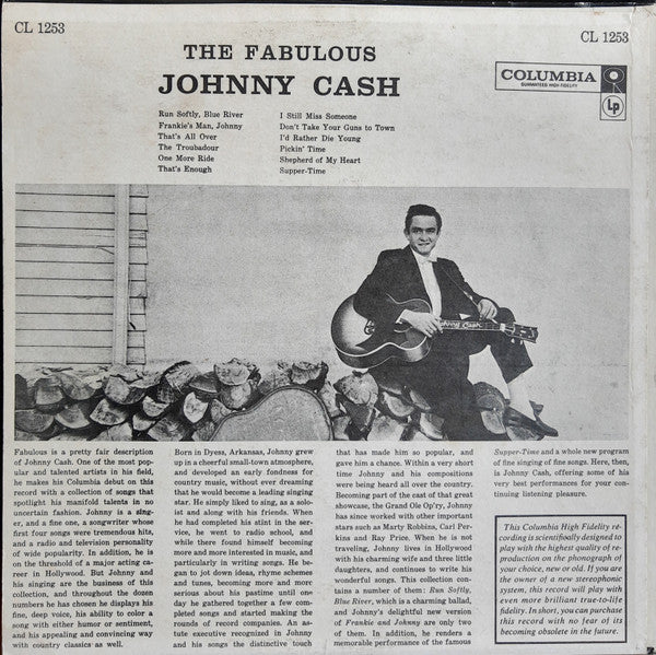 Johnny Cash – The Fabulous Johnny Cash - 1958-	Rock, Folk, World, & Country Style: Country, Rockabilly MOMO ( Rare Vinyl )