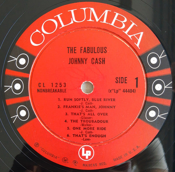 Johnny Cash – The Fabulous Johnny Cash - 1958-	Rock, Folk, World, & Country Style: Country, Rockabilly MOMO ( Rare Vinyl )