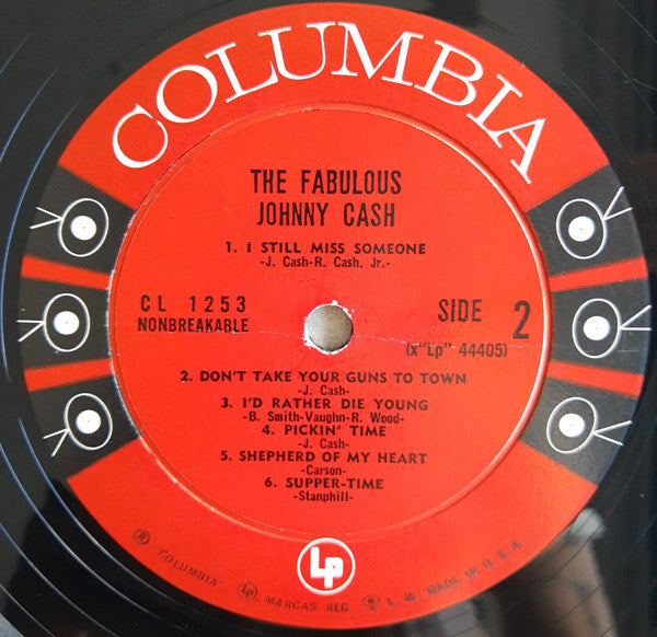 Johnny Cash – The Fabulous Johnny Cash - 1958-	Rock, Folk, World, & Country Style: Country, Rockabilly MOMO ( Rare Vinyl )