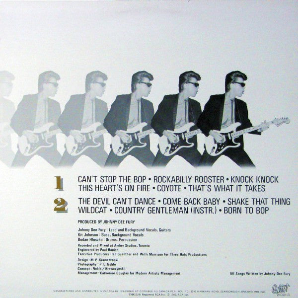 Johnny Dee Fury Born To Bop - 1982-Rock Rockabilly (Vinyl) Mint