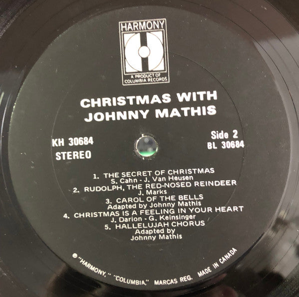 Johnny Mathis – Christmas With Johnny Mathis 1971 Genre: Pop Style: Vocal, Holiday (Vinyl)