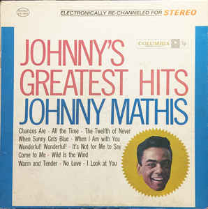 Johnny Mathis ‎– Johnny's Greatest Hits - 1962 Pop (vinyl)