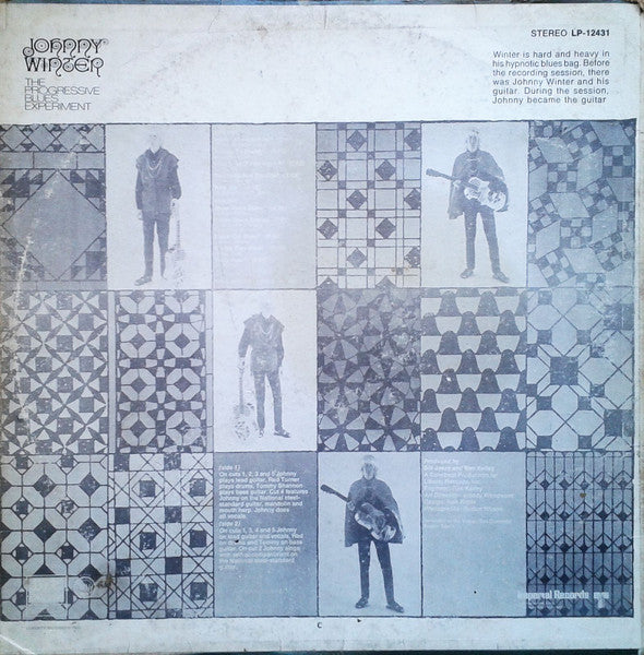 Johnny Winter ‎– The Progressive Blues Experiment -1969- Blues Rock, Psychedelic Rock ( rare vinyl)