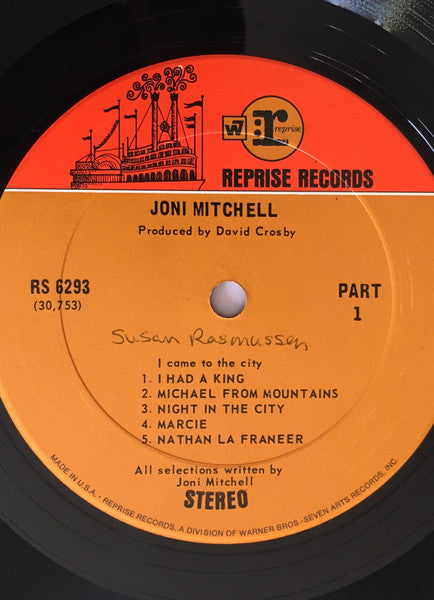 Joni Mitchell ‎–Song To A Seagull- 1968- Folk Rock (vinyl)