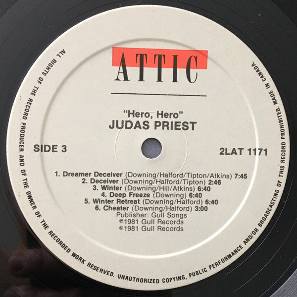 Judas Priest – Hero, Hero (2 lps) 1981 Heavy Metal ( Vinyl) 2 lps - Hard To Find!