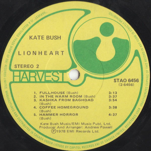 Kate Bush - Lionheart - Vinyl LP 1978 Art Rock (vinyl) Near Mint