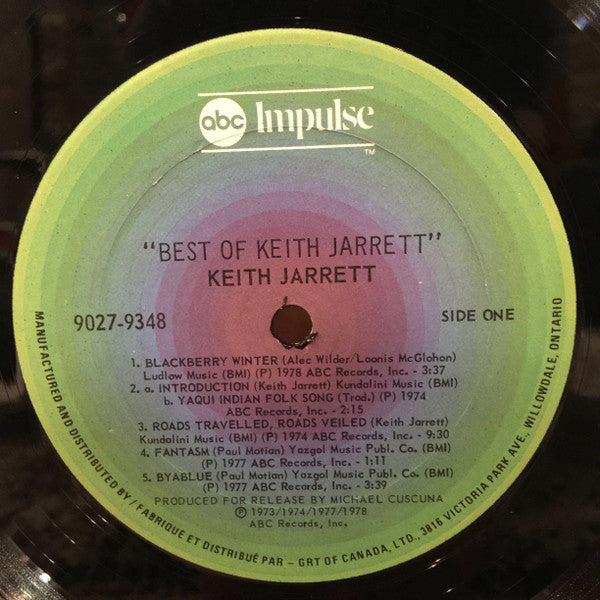 Keith Jarrett – Best Of Keith Jarrett -1978- Jazz (Vinyl) Mint Copy