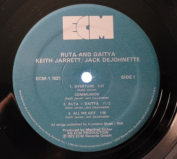 Keith Jarrett & Jack DeJohnette – Ruta and Daitya – 1973 – Jazz / Avant-Garde (U.S. pressing)