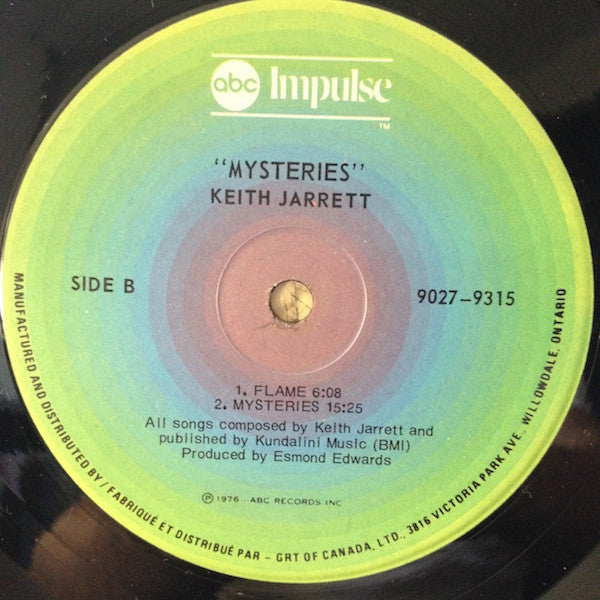 KEITH JARRETT — Mysteries (Impulse!, AS-9321) Jazz Fusion (Vinyl – Canadian Release)