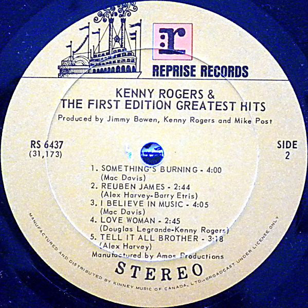 Kenny Rogers and the First Edition, Greatest Hits -1971 Country Rock ( Clearance Vinyl) BARGAIN BIN