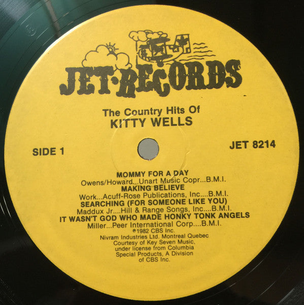 Kitty Wells – The Country Hits Of - 1982-ountry (vinyl ) Near Mint
