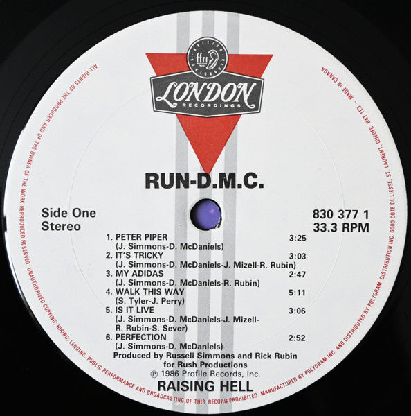 Run-DMC – Raising Hell – 1986 – Hip Hop (vinyl lp) – Retro