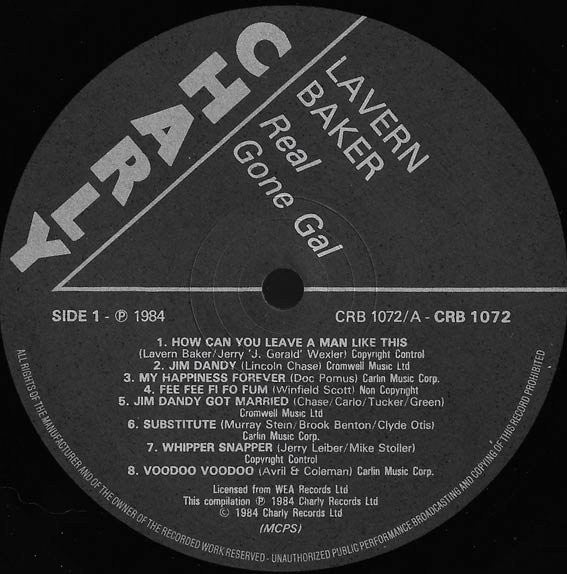 LaVern Baker ‎– Real Gone Gal - 1984-Jazz, Blues Style: Rhythm & Blues (UK Import Vinyl) Mint !