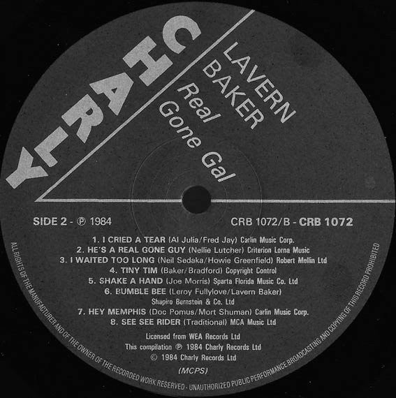 LaVern Baker ‎– Real Gone Gal - 1984-Jazz, Blues Style: Rhythm & Blues (UK Import Vinyl) Mint !