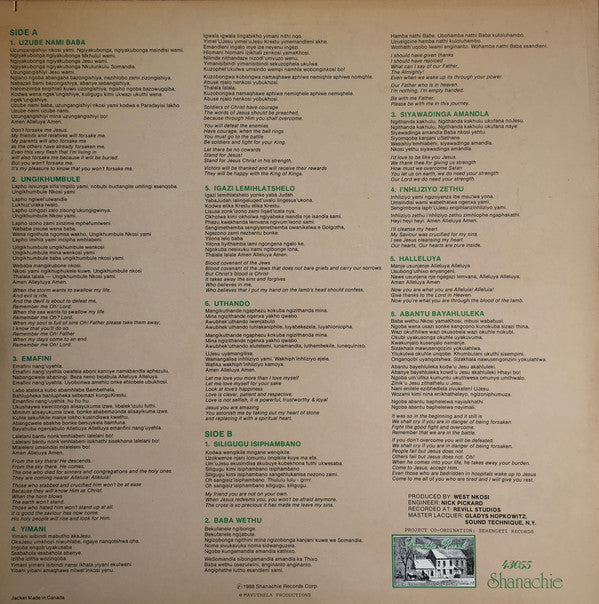 Ladysmith Black Mambazo ‎– Umthombo Wamanzi - 1988- Pop, Folk, World, & Country ,Vocal, African (vinyl)