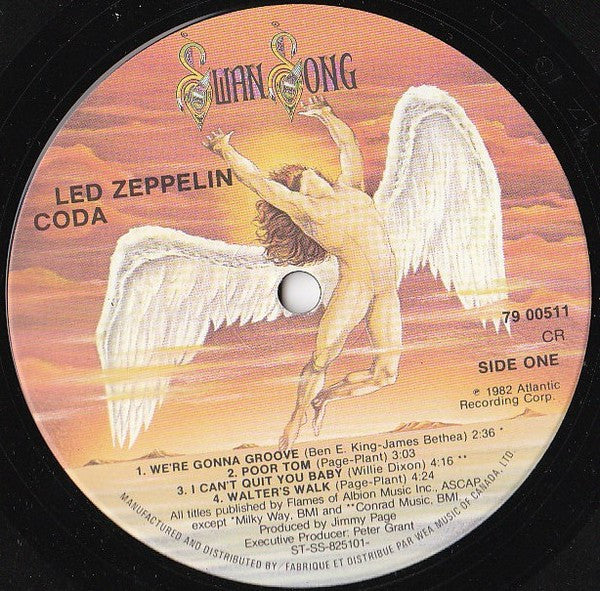 Led Zeppelin Coda -1982 Classic Rock (vinyl) Near Mint Copy with inner sleeve