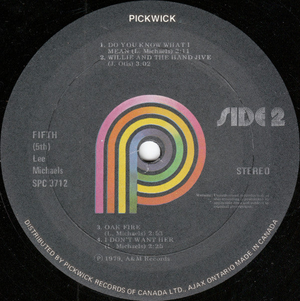 Lee Michaels – 5th - 1979-	Classic Rock (Vinyl)