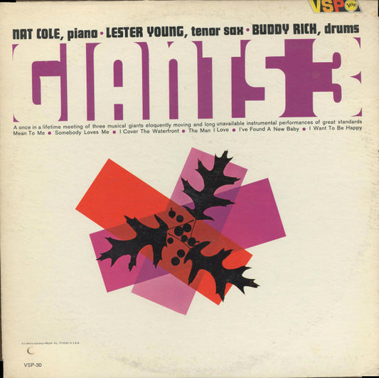 Lester Young - Nat Cole Buddy Rich – Giants 3 - 1966 - Jazz Style: Swing (vinyl)